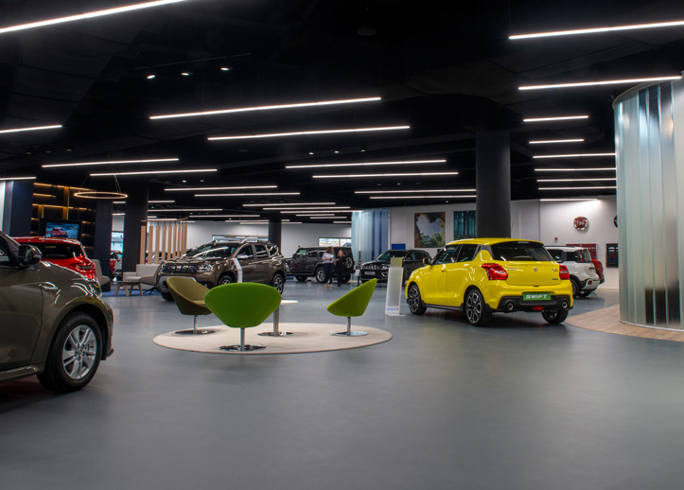 Bassadone Flagship showroom displaying cars