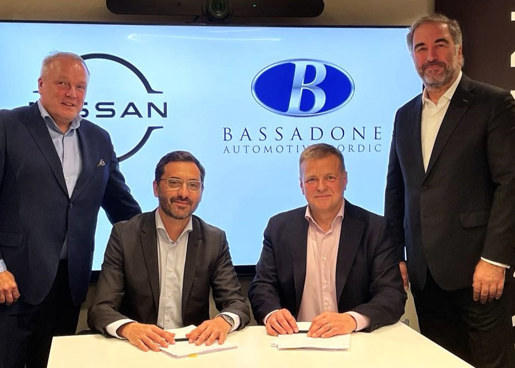 Bassadone Automotive Nordic team signing an agreement with Nissan to take over operations in Estonia, Latvia, and Lithuania